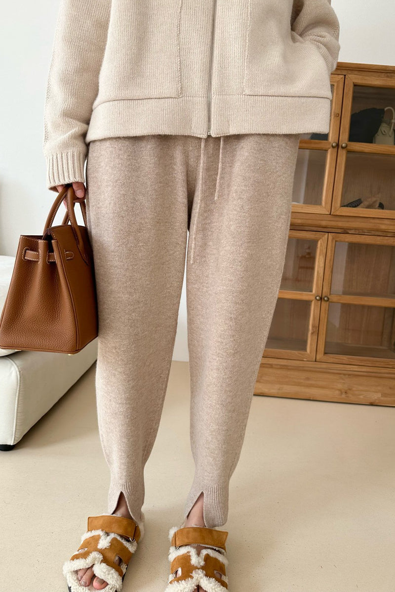 Whole Garment Slit Jogger Pants