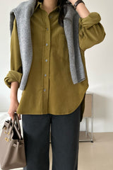 Soft Wale Rounded Corduroy Shirt