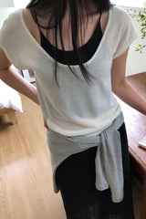Built-In Inner Scoop Knit Top