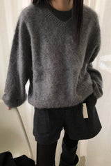 Premium Brushed V-neck Knit