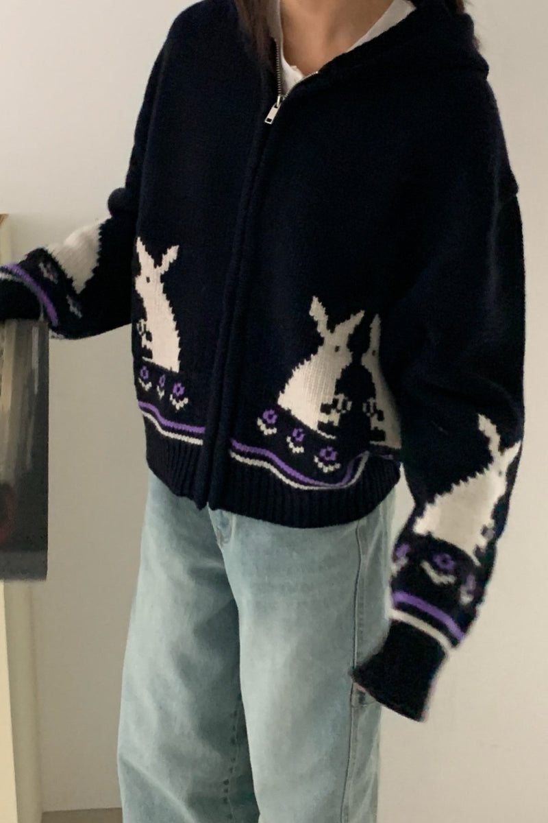 Rabbit Zip-up Hoodie