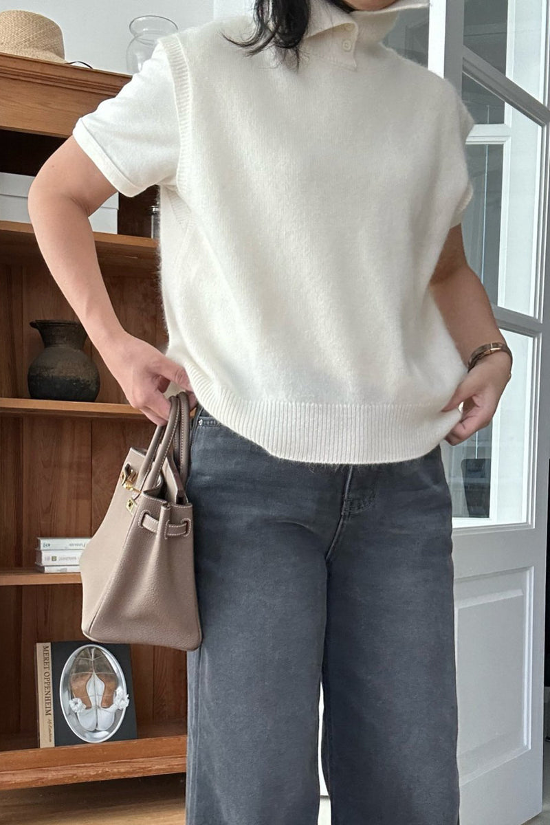 Reversible Cashmere Turtle Vest