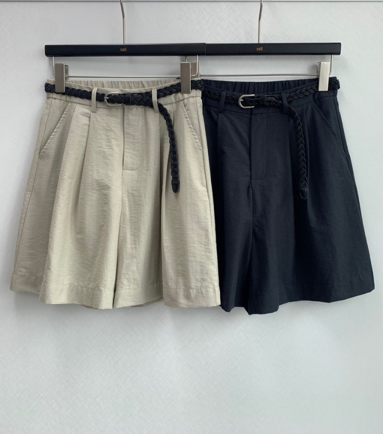 Braided Belt Shorts (Belt Included)