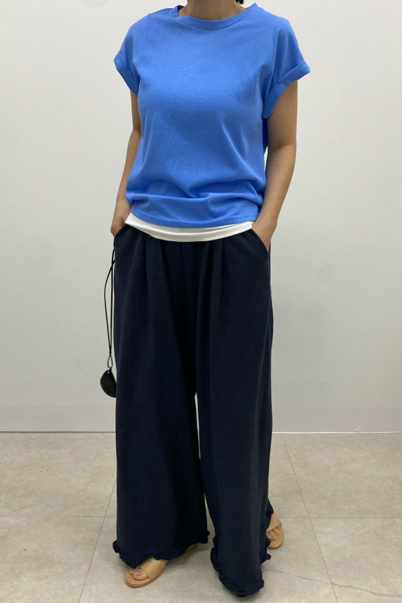 Linen Frill Wide Pants