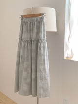 Two-Tier Check Maxi