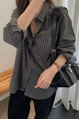 Moburn Stripe Wrap Shirt