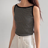 Stripe Boat Neck Tank