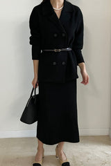 Double Button Knit Set