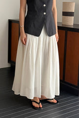 Architectural Stitched Pleat Skirt