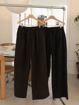 Soft Tie-Waist Wide Slacks