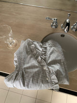 Check Ruffle Blouse