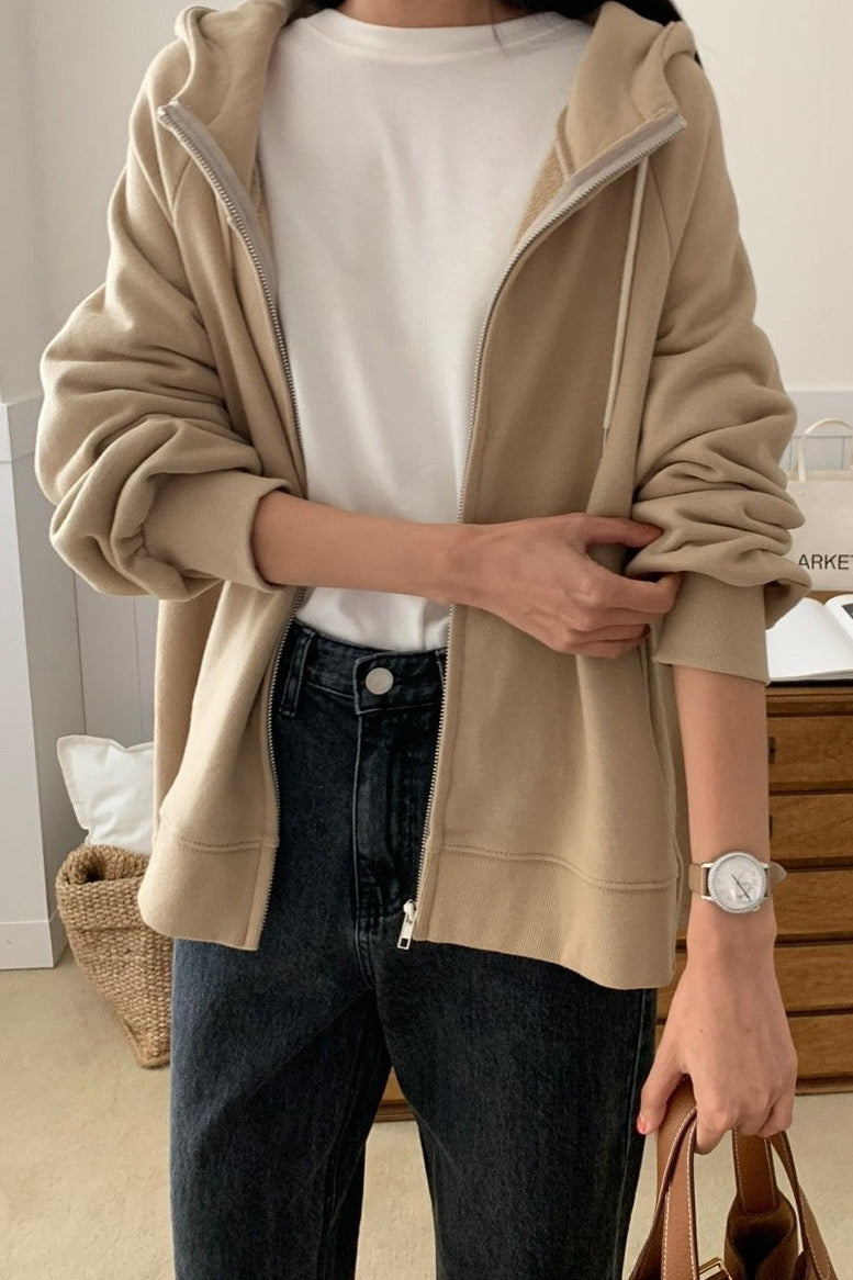 Hoodie Flare Zip Up Jacket