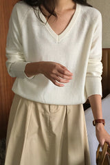 Cashmere V-neck Knit