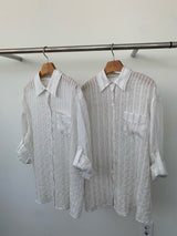 Linen Stripe Loose Shirt