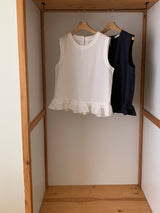 Double Ruffle Sleeveless Blouse