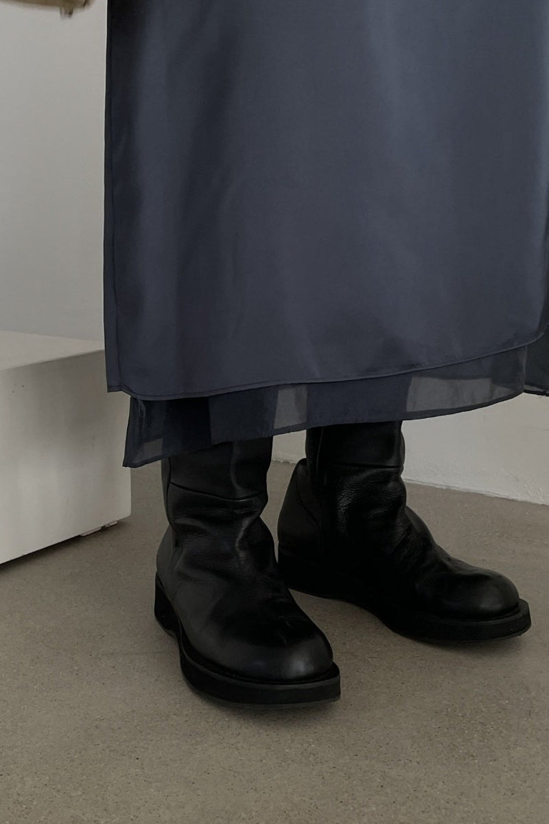 Layered Satin Skirt