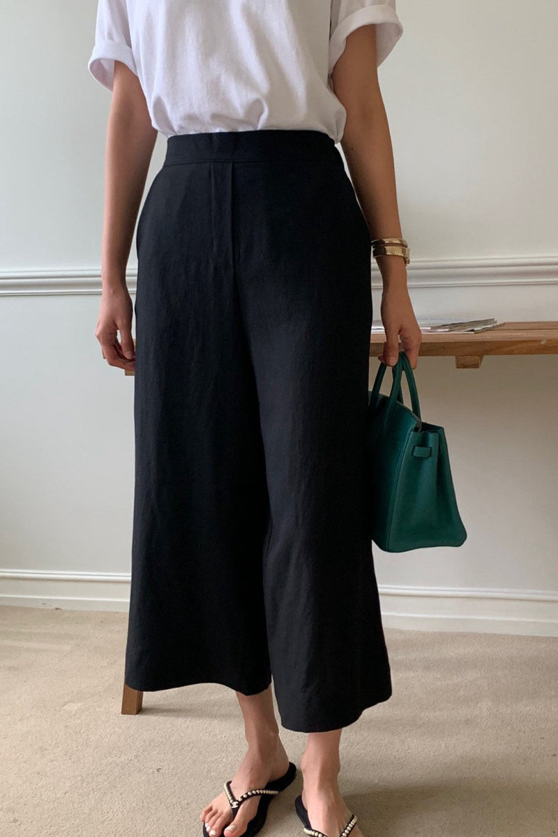 Tencel Wide Banded Pants