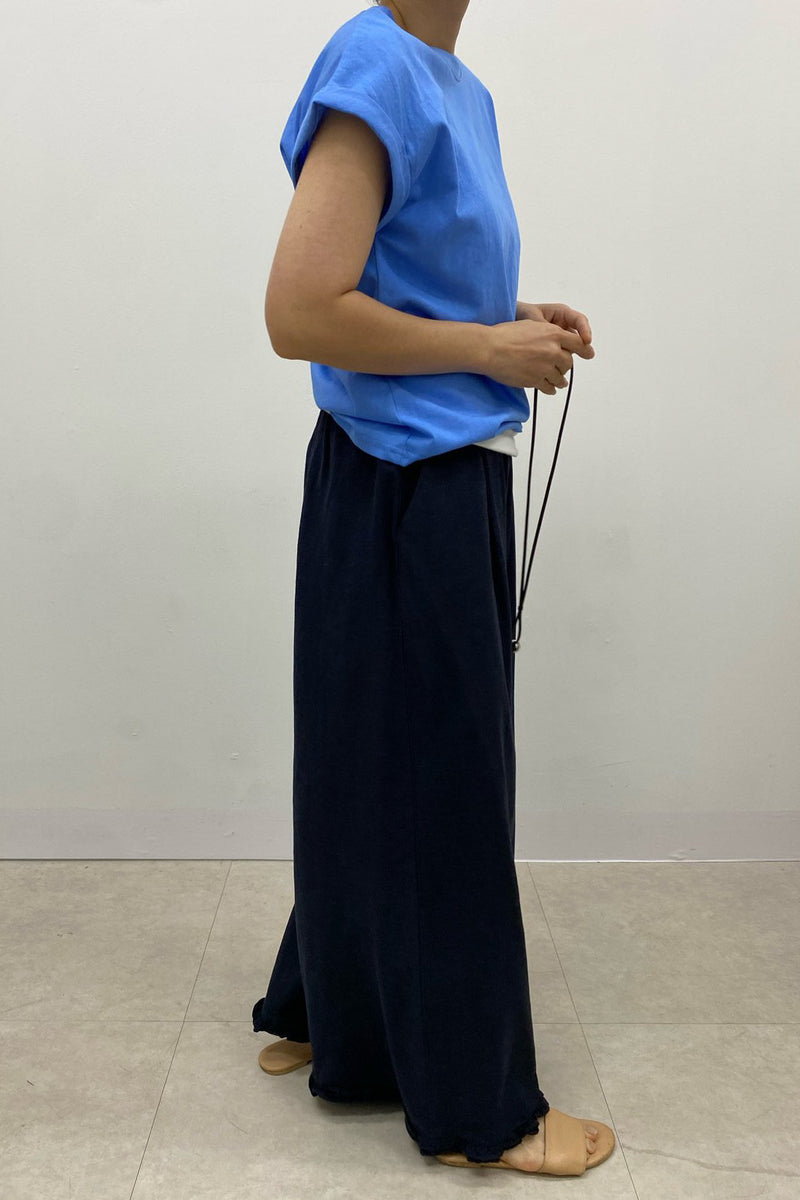 Linen Frill Wide Pants
