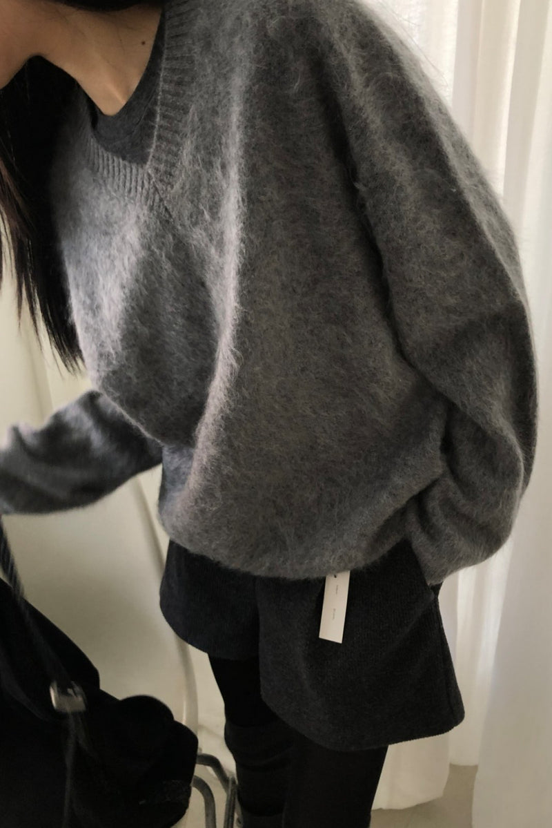 Premium Brushed V-neck Knit