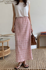 Wrinkle Stripe Skirt