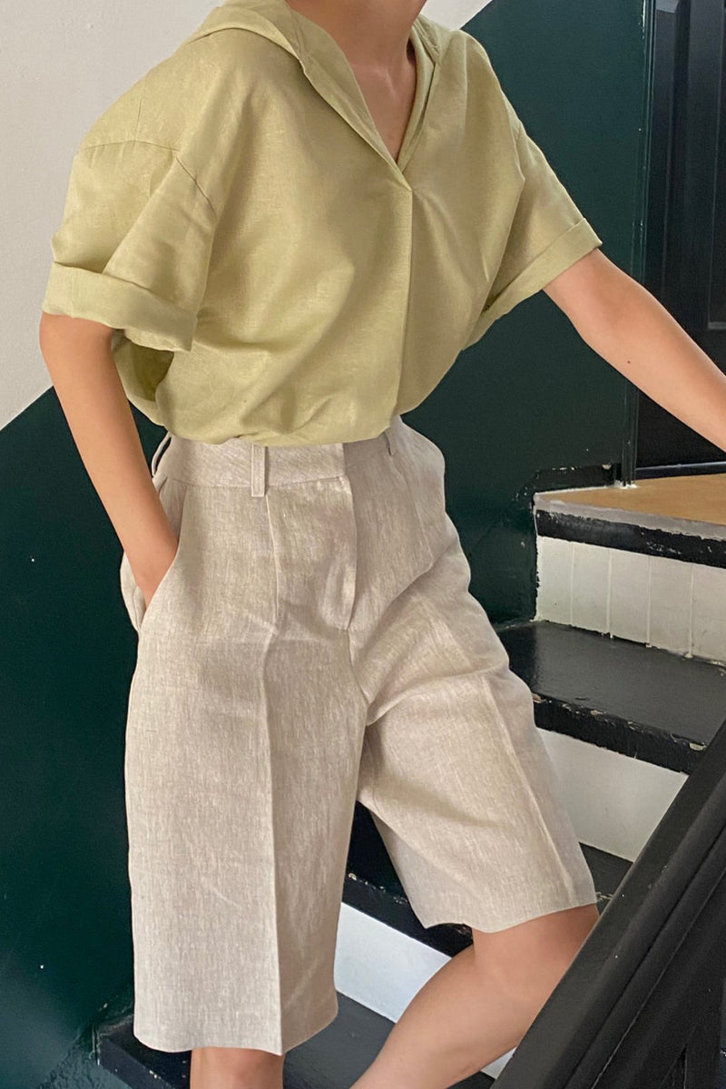 Hoodie Linen Blouse