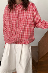 Gingham Windbreaker