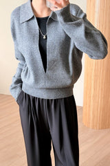 Deep V Collar Double Knit