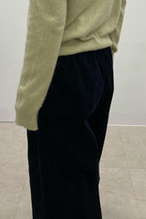 Crop Corduroy Banded Pants