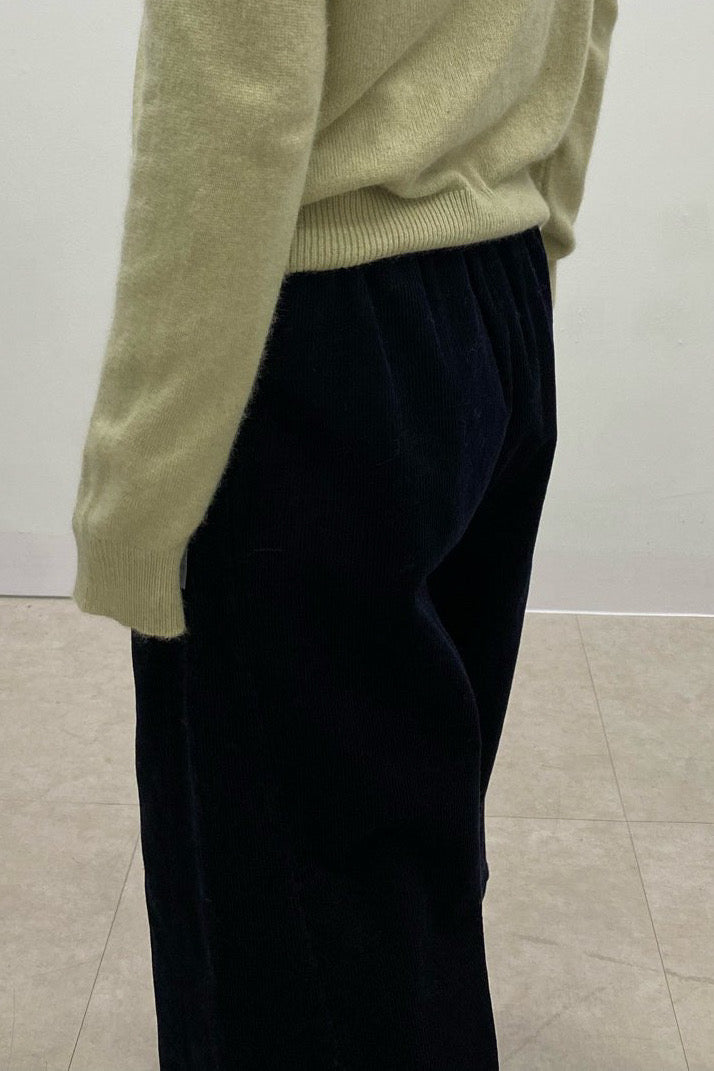 Crop Corduroy Banded Pants