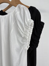 Ruffle Sleeve Drawstring Blouse
