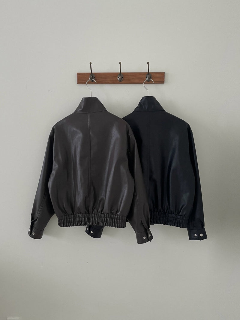 Leather Bomber Jacket