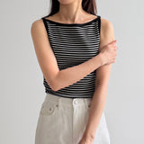 Stripe Boat Neck Tank