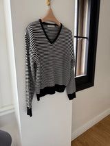 Stripe V-Neck Knit