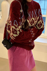 Jacquard Wool Sweater