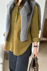 Soft Wale Rounded Corduroy Shirt