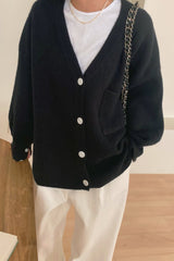 One Pocket Wool Cardigan