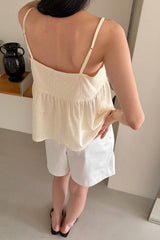 Eyelet Punch Babydoll Cami