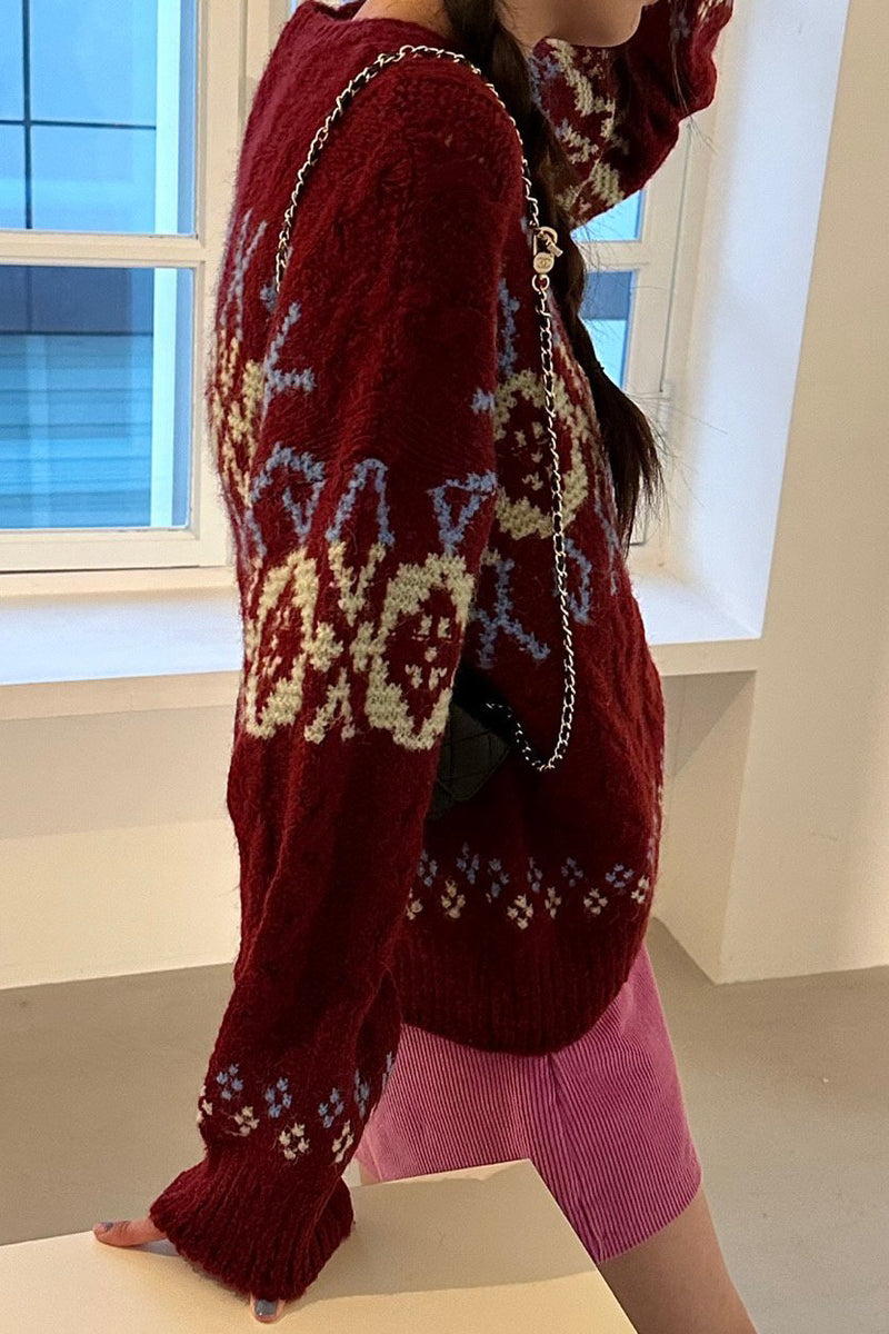 Jacquard Wool Sweater