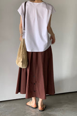 Back Pleat French Sleeve Tee