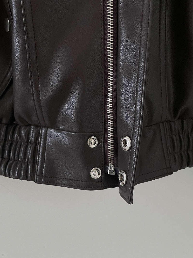 Leather Bomber Jacket