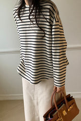 Warm Peach Stripe Tee