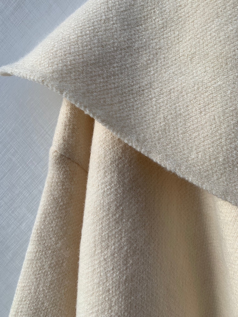 Wide Shawl Collar Knit Coat (separate belt included)