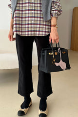 Jen Span Pants in Black, stretch corduroy bootcut pants