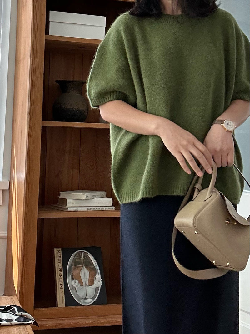 Cashmere Short Slv Knit