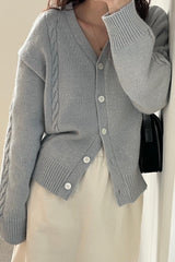 Cable Mohair Cardigan