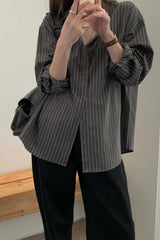 Moburn Stripe Wrap Shirt