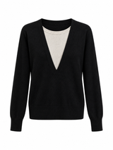 Layered Deep Neck Knit