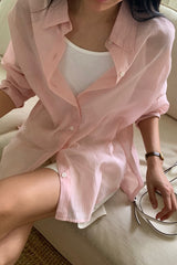 Crinkled Sheer Blouse