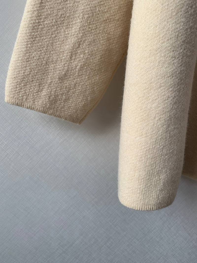 Wide Shawl Collar Knit Coat (separate belt included)