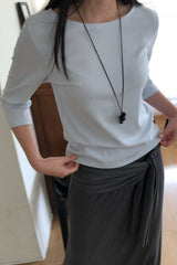 Boatneck Elbow Sleeve Tee